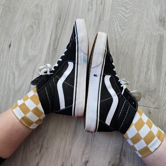 Vans | SK8-HI black canvas indie skateboard hi-top sneakers | WMS 8 - Picture 9 of 11